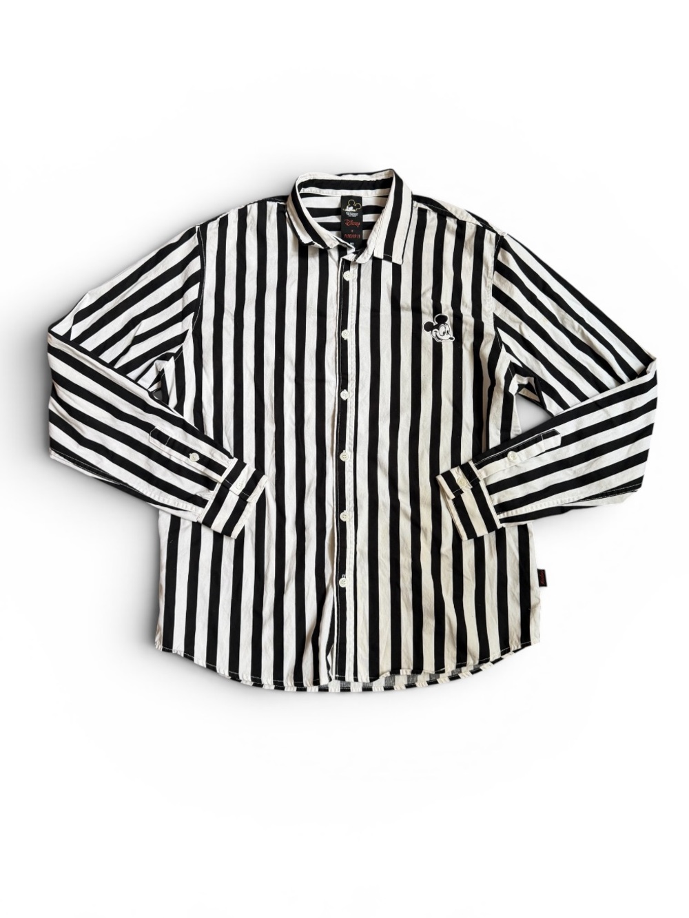 Disney x Forever 21 Mickey Mouse Striped Button Up